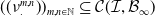 left parenthesis left parenthesis nu Subscript dot Superscript m comma n Baseline right parenthesis right parenthesis Subscript m comma n element of double struck upper N Baseline subset of or equal to script upper C left parenthesis script upper I comma script upper B Subscript normal infinity Baseline right parenthesis