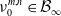 nu 0 Superscript m comma n Baseline element of script upper B Subscript normal infinity