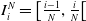 upper I Subscript i Superscript upper N Baseline equals left bracket StartFraction i minus 1 Over upper N EndFraction comma StartFraction i Over upper N EndFraction left bracket