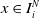 x element of upper I Subscript i Superscript upper N