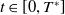 t element of left bracket 0 comma upper T Superscript asterisk Baseline right bracket