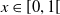 x element of left bracket 0 comma 1 left bracket