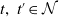 t comma t prime element of script upper N