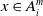 x element of upper A Subscript i Superscript m