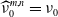 ModifyingAbove nu With caret Subscript 0 Superscript m comma n Baseline equals nu 0