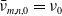nu overbar Subscript m comma n comma 0 Baseline equals nu 0