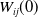 upper W Subscript i j Baseline left parenthesis 0 right parenthesis