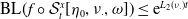 sans serif BL left parenthesis f ring script upper S Subscript t Superscript x Baseline left bracket eta 0 comma nu Subscript dot Baseline comma omega right bracket right parenthesis less than or equals e Superscript upper L 2 left parenthesis nu Super Subscript dot Superscript right parenthesis t