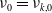 nu 0 equals nu Subscript k comma 0