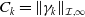 upper C Subscript k Baseline equals StartMetric gamma Subscript k Baseline EndMetric Subscript script upper I comma normal infinity