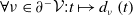 for all nu element of partial differential Superscript minus Baseline script upper V colon t right arrow from bar d Subscript nu Baseline left parenthesis t right parenthesis