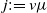 j colon equals v mu
