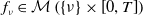 f Subscript nu Baseline element of script upper M left parenthesis StartSet nu EndSet times left bracket 0 comma upper T right bracket right parenthesis