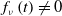f Subscript nu Baseline left parenthesis t right parenthesis not equals 0
