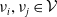 nu Subscript i Baseline comma nu Subscript j Baseline element of script upper V