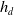 h Subscript d
