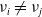 nu Subscript i Baseline not equals nu Subscript j