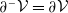 partial differential Superscript minus Baseline script upper V equals partial differential script upper V
