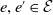 e comma e prime element of script upper E