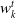 w Subscript k Superscript t