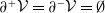 partial differential Superscript plus Baseline script upper V equals partial differential Superscript minus Baseline script upper V equals normal empty set