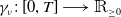 gamma Subscript nu Baseline colon left bracket 0 comma upper T right bracket long right arrow double struck upper R Subscript greater than or equals 0 Baseline