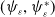 left parenthesis psi Subscript epsilon Baseline comma psi Subscript epsilon Superscript asterisk Baseline right parenthesis