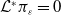 script upper L Superscript asterisk Baseline pi Subscript epsilon Baseline equals 0