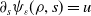 partial differential Subscript s Baseline psi Subscript epsilon Baseline left parenthesis rho comma s right parenthesis equals u