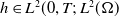 h element of upper L squared left parenthesis 0 comma upper T semicolon upper L squared left parenthesis normal upper Omega right parenthesis