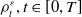 rho Subscript t Superscript epsilon Baseline comma t element of left bracket 0 comma upper T right bracket