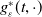 g Subscript epsilon Superscript asterisk Baseline left parenthesis t comma dot right parenthesis