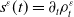 s Superscript epsilon Baseline left parenthesis t right parenthesis equals partial differential Subscript t Baseline rho Subscript t Superscript epsilon