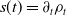 s left parenthesis t right parenthesis equals partial differential Subscript t Baseline rho Subscript t