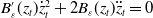 upper B prime Subscript epsilon Baseline left parenthesis z Subscript t Baseline right parenthesis ModifyingAbove z With dot Subscript t Superscript 2 Baseline plus 2 upper B Subscript epsilon Baseline left parenthesis z Subscript t Baseline right parenthesis ModifyingAbove z With two dots Subscript t Baseline equals 0