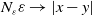 upper N Subscript epsilon Baseline epsilon right arrow StartAbsoluteValue x minus y EndAbsoluteValue