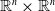 double struck upper R Superscript n Baseline times double struck upper R Superscript n