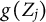 g left parenthesis upper Z Subscript j Baseline right parenthesis
