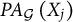 upper P upper A Subscript script upper G Baseline left parenthesis upper X Subscript j Baseline right parenthesis