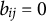 b Subscript i j Baseline equals 0
