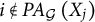 i not an element of upper P upper A Subscript script upper G Baseline left parenthesis upper X Subscript j Baseline right parenthesis