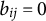 b Subscript i j Baseline equals 0