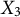 upper X 3