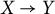 upper X right arrow upper Y