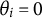theta Subscript i Baseline equals 0