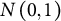 upper N left parenthesis 0 comma 1 right parenthesis
