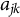 a Subscript j k