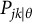 upper P Subscript j k vertical bar theta