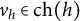 v Subscript h Baseline element of ch left parenthesis h right parenthesis