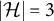 StartAbsoluteValue script upper H EndAbsoluteValue equals 3